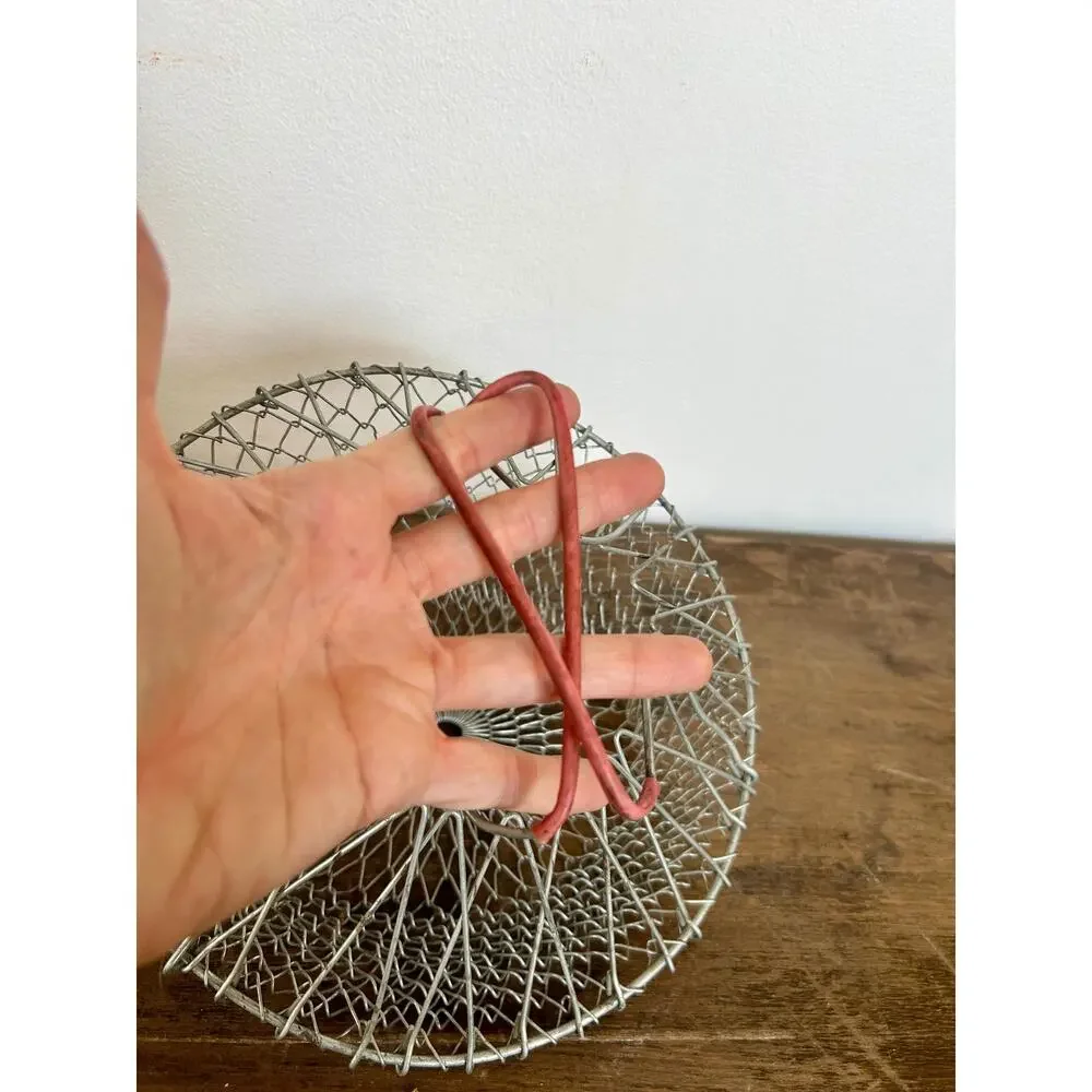 Vintage Wire Hanging Egg Basket | Cottagecore Farmhouse Storage Decor | Kitchen